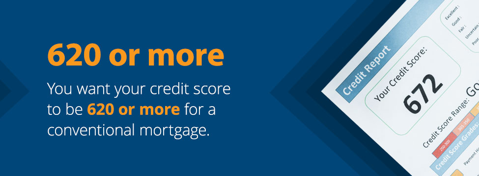 Credit score of 620 or more
