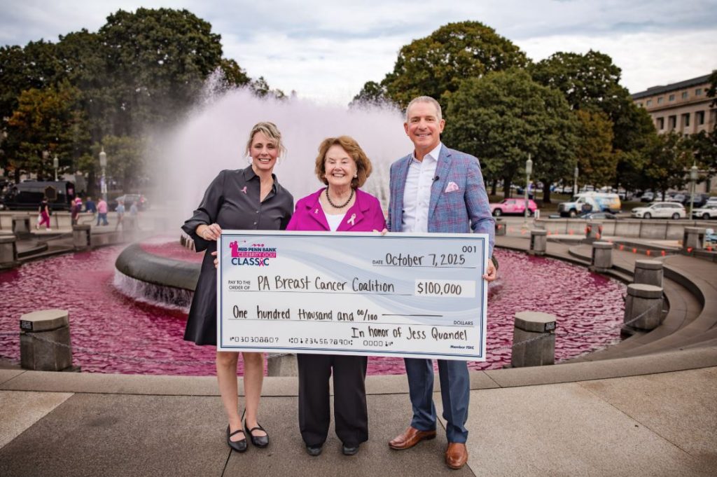 Presentation of check to PA Breast Cancer Coalition